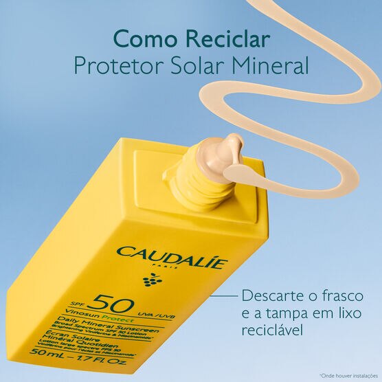Protetor Solar Mineral Iluminador Caudalie Vinosun FPS 50